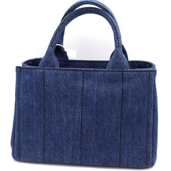 Brand new Prada Canapa Avio Denim Tote - Picture 5 of 10